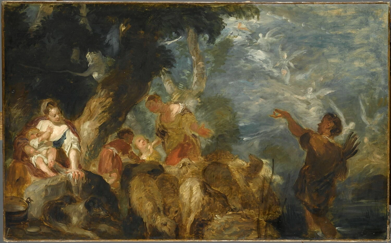 Scena biblica (Giacobbe conduce le sue pecore all'abbeveratoio) - Museo del Louvre, Parigi